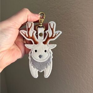 Portland Leather goods stag keychain